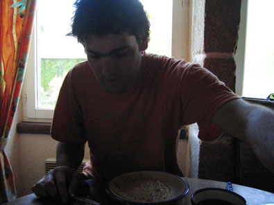 et Jonathan (toujours des formidables crêpes, à la crème de marron et au sirop d’érable)
