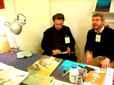 William Henne et Xavier Löwenthal de La Cinquième Couche sur le stand Wallonie Bruxelles, stand&nbsp;(…)