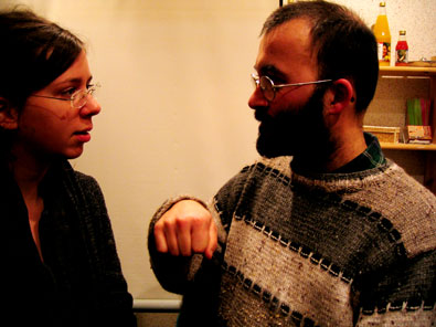 Noémie Marsily et Otto T au petit salon des éditions FLBLB