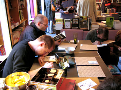 La dédicace Polyominos à la librairie Tropismes