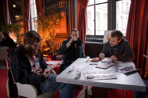 Premier café du matin avecAlec, Louis et Max...